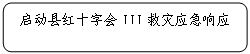 圆角矩形: 启动县红十字会III救灾应急响应